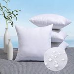 MIULEE Pack of 4 Pillow Inserts Outdoor Waterproof 16x16 Decorative Premium Throw Pillow Inserts Hypoallergenic Pillow Stuffer Sham Square for Bed Couch Sofa Patio Furniture