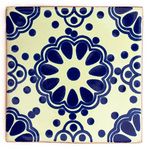 Ceramic Mexican Tile - 10.5cm- Handmade and Ethically Traded by Tumia LAC - Individual Tile