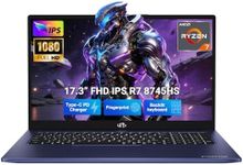 NIMO 17.3" IPS-Gaming-Laptop, AMD Ryzen 7 8745HS (Up to 4.9GHz Beat R9 7940HS Radeon) 16GB RAM 1TB SSD 780M-Graphics, Backlit Keyboard Fingerprint, for Professionals & Students Office 2-Yr Warranty