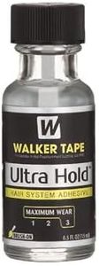 Ultra Hold Glue For Hair System By Walker Tape | Waterproof | Maximum Wear (4+ Weeks) | Clear Transperent Glue | Skin Safe (0.5 FL OZ - 15 ML (Pack of 1))
