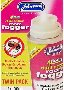 Johnsons Vet 4 Fleas Room Fogger Spray Twin Pack 100 ml, 2 count (Pack of 1)