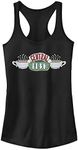 Friends Junior's Scoop Hem Racerback Tank, Black, Medium