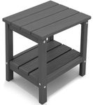 KINGYES Double Side Table, Adirondack End Table- Gray