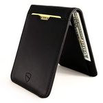 Vaultskin Manhattan Slim Bifold Wallet with RFID Protection for Cards and Cash (Black)