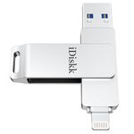 Apple Certified 256GB iDiskk Photo Stick iPhone USB flash drive for iPhone 14/13/12/12 pro/12 pro max/11/11 Pro/XR/X iPad Lightning External Photo Storage for MacBook/Laptops/PC