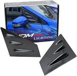 iJDMTOY JDM Racing Style Gloss Black Carbon Fiber Finish/Pattern Front Quarter Window Louver Shades Compatible with 2015-2021 Subaru WRX/STI