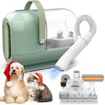 Homeika Pro Dog Grooming Kit & Vacuum, 3L Pet Grooming Vacuum 99% Pet Hair Suction, 5 Pet Grooming Tools, 5 Combs, Pet Vacuum Groomer with Hair Roller, Massage Nozzle for Shedding Dogs,Green