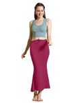 Amazon Brand - Anarva Lycra Saree Shapewear Petticoat for Women, Cotton Blended,Petticoat,Skirts for Women,Shape Wear Dress for Saree(Fish-Shapewear-Ruby-Pink-s)