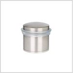 Evi Fittings I-202/28-T – Door Stop with Screw Base, Matte Finish,Stainless Steel, Transparent Rubber.