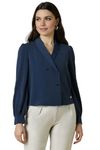 Allen Solly Women's Regular Fit Blouse (AHTSWRGPT67784_Navy