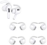 Aiivioll Replacement Earphone Ear Hooks for Airpods Pro 2 Earphones, Silicone Cover Anti-slip and Anti-dirty, In-ear Sports Ear Hooks (White)