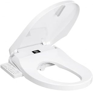 GAICOM Electric Bidet Toilet Seat Elongated, Instant Warm Water, Heated Seat & Warm Air Dryer, Self-Cleaning Nozzle, Side Control Panel, Soft Close, Night Light, Easy Installation