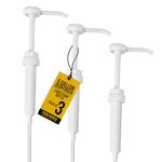 PERMINKS 5 Gallon Pump Dispenser - Pump for 5 Gallon Bucket, Jug, Bottle, Large Container - Great for Shampoo & Conditioner, Laundry Detergent, Snow Cone Syrup, Bleach Liquid, Oil & More (Pack of 3)