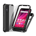 Ailiber for Blu Studio Mini 2023 Phone Case, with Screen Protector, Dual Layer Protection, Shockproof Corner TPU Bumper, Heavy Duty Protective Phone Cover for Blu Studio Mini 2023-Black