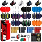 RED DRAGON Darts Accessory Pack Pro Aluminium Set, including flights, stems (shafts) and accessories