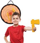 MinnARK Sports MinnARK Foam Axe Toss: Foam Axe Throwing Game for Kids/Families - Includes Two Lightweight Axes with Easy Stick Target