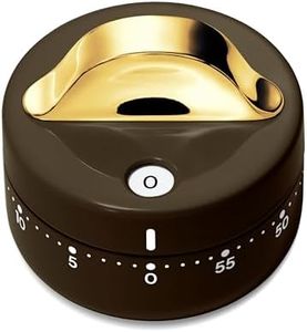Caraway Mechanical Kitchen Timer, Stainless Steel 60 Minute Wind Up Timer
