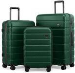 Coolife Luggage Set, Lightweight Durable Hardshell, 3 piece, Reed Green