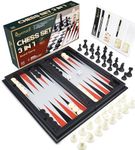 12" Chess Set 3 in 1 – Magnetic Tra