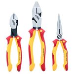 Insulated Industrial Pliers & Cutters Set, 3 Piece