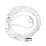 Adult, nasal cannula with curved prongs and 1.8m tubing from the oxygen store, NHS clear soft-touch tube accessories home adult transparent plastic household for patient elderly health care