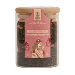 HINDRAJ Strawberry Green Tea- Berrylicious Queen | Loose Tea Leaves | Organic & Refreshing Ice Tea with 100% Natural Ingredients & No Added Sugar | 50 gm