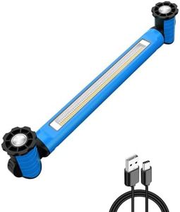 CLV Lampe de Travail Rechargeable, Baladeuse Led Rechargeable avec Base Magnétique Lampe Aimantée Led Rechargeable 5000mAh Lampe Mecanicien 6 Modes 3 Luminosité, IP65 pour d'urgence Garage Camping
