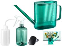 ONEDONE Watering Can for Indoor Plants Long Spout Plant Watering Can 1/2 Gallon Slim Watering Can for Outdoor Plants Garden Flowers with Spray Bottle, Squeeze Bottle Green