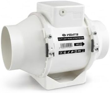 VENTS 100mm (4”) Inline Bathroom Extractor Fan with Run-On Timer – Quiet Loft-Mounted Ventilation for Showers, Toilets & Damp Control