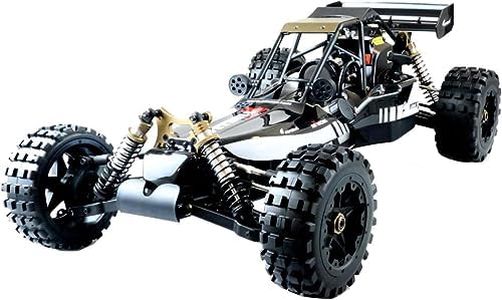 Amewi Pitbull X Evolution 1:5 RC-Coche de Gasolina con tracción Trasera (2WD) RTR 2,4 GHz Cochecito Modelismo, Color Negro (22414)