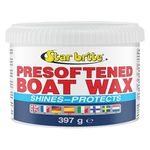 STAR BRITE Presoftened Paste Wax - High-Gloss Shine, UV Protection, For Fiberglass, Aluminum, Chrome & Painted Surfaces