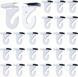 60 Pairs Drop Ceiling Hooks for Hanging Christmas Ornament Hooks T-Bars Ceiling Clips Right and Left White Ceiling Hanger T-Bar Track Clip Suspended Ceiling Hooks for Classroom Decoration Office