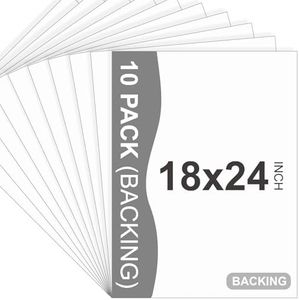 Somime 10 Pack Backing Boards, 18x24 Uncut White Mats Matboards, Acid-Free Backerboards for Art Prints, Ideal for Photos, Pictures, Prints, and Frames