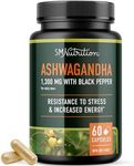Ashwagandha Supplement 1300mg for Stress Resistance & Energy Boost | High Absorption Adaptogen from Root Powder with Black Pepper | Stress-Related Fatigue Support | Non-GMO | 120ct, 2-Month Supply