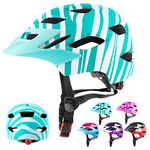 RaMokey Kids Helmet, Kids Bike Helmet for Boys Girls Age 3-15, Light Weight Cycling Helmet Mountain Bicycle Helmet with Taillight Adjustable Dial Removable Visor(48-56CM) (Green)