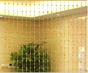 Pindia 7FT Strings Bead Curtain Golden Fancy Sparkling Door Window String Beads Thread Sheer Shear Rod Room Hanging-Golden-7 x 4 Ft