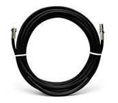 RosenetSys Virgin/Sky Extension Cable - suitable for Virgin Media (all equipment including 360, V6, Hub 3 4 and 5) and Sky & Freesat boxes Coaxial (25m Black)