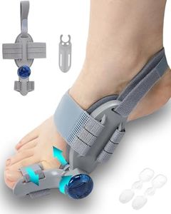 Qlonn Upgraded Bunion Corrector for Women & Men, Adjustable Knob Bunion Splint for Bunion Relief, Orthopedic Toe Straightener with Non Slip Big Toe Separators, Suitable for Left and Right Feet