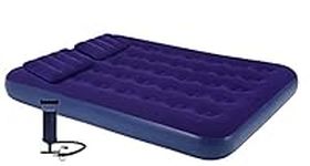 AVENLI Camping Air Mattress for 2 People 191 x 137 x 22 cm Inflatable Mattress Air Bed Blue Includes Hand Air Pump and 2 Cushions