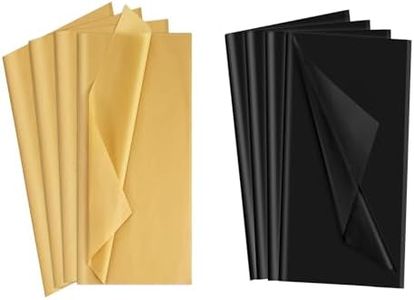 160 Sheets Gold Tissue Paper for Gift Bags & 160 Sheets Black Tissue Paper for Gift Bags