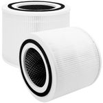 2 Pack Air Purifier Replacement Filter for LEVOIT Core 200S-RF, True HEPA 3-in-1, High-Efficiency Activated Carbon