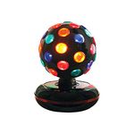 Global Gizmos 45830 6” Rotating Disco Ball/Kids Disco Light/Mains Operated/Multi-Coloured Lights/Great for Parties & Playrooms/Black Colour