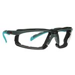 3M Safety Glasses, Solus 2000 Series, Scotchgard Anti-Fog Coating, Anti-Scratch, Foam Gasket, Clear Lens, Gray/Blue-Green Temples