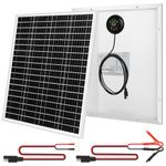 30W 24V Solar Panel SAE Connector Kit, Waterproof 30 Watts Solar Battery Trickle Charger Maintainer + PWM Controller + SAE Connection Cable for Car RV Boat Motorcycle Trailer