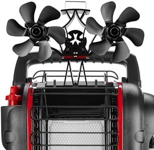 HIDALIFE Wood Stove Fan for Heater, 12 Blades Heat Powered Dual Motor Fan with Heater Top Tray Compatible for Propane Heater, Accessories for Gas Wood Burner Stove Tent Camping