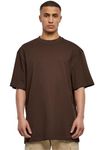 Urban Classics Men's Tall Tee Oversized Short Sleeves T-Shirt with Dropped Shoulders, 100% Jersey Cotton, Brown, 3XL