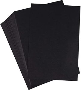 Black Cardstock - 200-Pack 4x6 Heavyweight Smooth Cardstock, 80lb 216GSM Cover Card Stock, Unruled Thick Stationery Paper, For Postcard, Invitation, Announcement, Marketing Material, 4 x 6 Inches