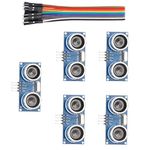 Hailege 5PCS HC-SR04 Ultrasonic Sensor HCSR04 Ultrasonic Distance Sensor for DIY with Connect Wires