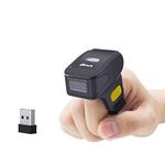 1D 2D Bluetooth Finger Barcode Scanner,Alacrity Handheld Mini Wearable Ring Wireless Barcode Reader for Windows,Android,iOS,Mac,Able to Scan 2D Codes on Screen