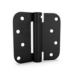 Pack of 2 goldenwarm Black Door Hinges 4 Inch Self Closing Spring Door Hinge with 5/8" Radius Corners - Adjustable Door Closing, Residential & Heavy-Duty Door Hardware